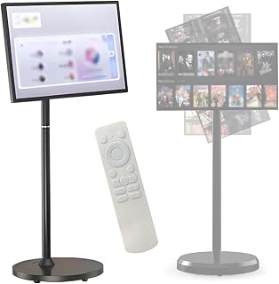 Compare 21.5Inch Portable TV 1080P Touch Screen Monitor on Wheels with Remote Control, Android 13, 6000mAh Battery, Movable TV for Home, Meeting, OutdoorBlack,6+128GB at KSA Price