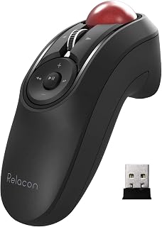 Compare ELECOM Relacon Handheld Trackball Mouse, Thumb Control, 2.4GHz Wireless, Ergonomic Design, 10Button Function with Smooth Tracking, Windows11, MacOS MRT1DRBK at KSA Price