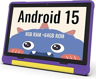 Compare Kids Tablet, 10.1 Inch HD Android 15, 64GB Storage, 8GB RAM, Eye Protection Mode, 10Hr Battery, Parental Shockproof Case  Tablet for Kids Purple at KSA Price