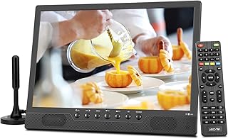 Compare KCR 14.1 Inch Digital DVBT2 Portable TV, Freeview, Rechargeable Battery, USB Port, Headphone Jack, Remote Control, AV Input, HDMI Input at KSA Price