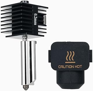 Compare Pepisky Hot End Kit Extruder Replacement Accessory Compatible with bambu lab A1 A1mini 3D Printers High Temperature 0.2mm Hardened Steel Nozzle with Silicone Cover Sock at KSA Price