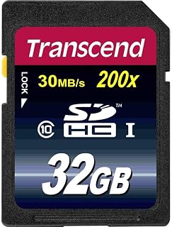 Transcend 32GB SDHC Class 10 Flash Memory Card…