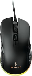Compare SureFire Buzzard Claw Gaming Mouse with RGB Lighting, PC Mouse with 6 Programmable Buttons, Wired Mouse, 7,200 DPI Computer Mouse with 1.8 m Cable at KSA Price