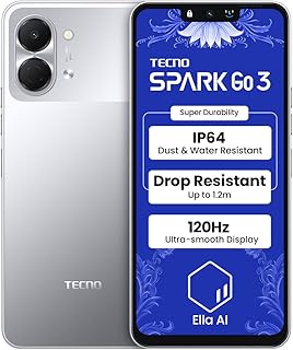 Compare Tecno spark go3 4+4GB RAM 64GB 5000mAH 4G Titanium Gray at KSA Price