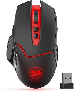 Compare Redragon M6901 Wireless Gaming Mouse with DPI Shifting, 2 Side Buttons, 2400 DPI, Ergonomic Design, 8 ButtonsBlack at KSA Price