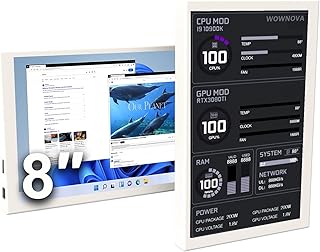 WOWNOVA 8 Inch LCD Screen Inside PC Case…