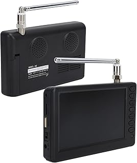 Compare 5 Inch Portable ATSC Digital TV, Analog TV, ATV, Color TFT, USBMemory Card, 1080P Video, MKVMOVAVIWMVMP4FLVMPEG14MP3, Car, Camping, Kitchen, Travel, Bedroom at KSA Price