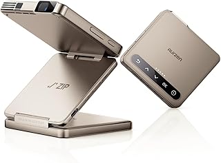 Compare Aurzen ZIP TriFold Truly Portable DLP Projector, Pocket Size, ZeroLag Focus, OneClick Screen Mirroring, FullScreen Mode, TypeC Fast Charging, 5,000mAh Battery, Indoor Outdoor Mini Projector, Gold at KSA Price