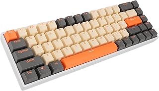 Compare 60% Mechanical Gaming Keyboard, Dynamic RGB Backlit Gaming Keyboard, 68 Keys Mini Wired Keyboard with Red Switch, Full Key Hot Swappable, for Laptop PC at KSA Price