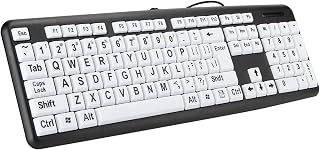 Large Print Keyboard, USB Wired Computer Keyboard…