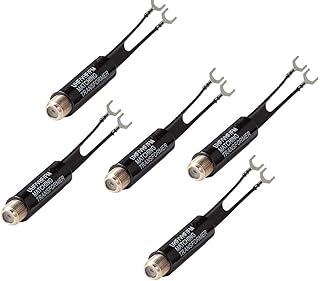 Compare Accessonico 5 Pack 75 Ohm to 300 Ohm UHF VHF FM Antenna Adapter Matching Transformer Converter F Type Female TV Coax Connector Plug for Cable Wire Coaxial F Pin Antenna Jack at KSA Price