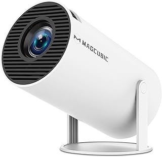 Compare Mini Projector 5G Wifi 6 BT 5.4 Android 14, PortableProjector 4K 1080P Full HD Support 8000 Lumens, 180°Rotating, Horizontal Keystone Correction Auto Led Proyector for Telephone at KSA Price