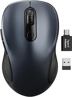 Trueque Wireless Mouse for Laptop, 2.4GHz Ergonomic…