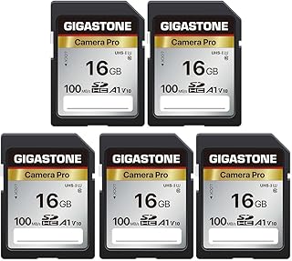 Compare Gigastone SD Card 16GB 5Pack, HighSpeed 16GB SD Card Full HD Video Memory Card, Compatible with Canon Nikon Sony Pentax Kodak Olympus Panasonic Digital Camera, UHSI SDHC V10 U1 Class 10 at KSA Price