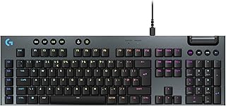 Compare Logitech G915 X LowProfile Wired Mechanical Gaming Keyboard, DoubleShot PBT Keycaps, Fully Programmable Keys, RGB Lighting, Aluminum Finish, GL Brown Tactile Switches, PCMac  Black at KSA Price