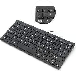 Compare Jiawu USB Wired Keyboard 78 Keys Desktop Laptop Keyboard for Home, Ultra Thin Ergonomic Low Noise Waterproof Mechanical Black at KSA Price