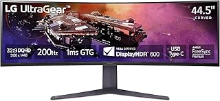 LG 45GR75DC-B 45-inch Ultragear Curved Gaming Monitor,…