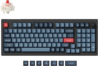 Compare Keychron V5 Max Custom Wireless Mechanical Gaming Keyboard with Number Pad, 96% Layout QMKVIA 2.4 GHzBluetooth 5.1Wired, RGB Backlit HotSwappable Gateron Red Switch for Mac Windows Linux at KSA Price