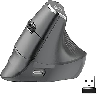 Eelexa Ergonomic Vertical Mouse: 2.4G Bluetooth Dual…