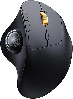 Compare ProtoArc Wireless Trackball Mouse, EM04 Ergonomic Bluetooth Rollerball Mouse Rechargeable Computer Laptop Mouse Thumb Control Mice, Compatible with PC, iPad, Mac, WindowsGray Ball at KSA Price
