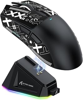 Compare ATTACK SHARK X11 Gaming Mouse with Magnetic Charging Dock, PixArt PAW3311 Gaming Sensor, BT2.4G WirelessWired with Mouse Grip Tape, 22000 DPI, Gamer Mice for Win11XboxPSMac Black at KSA Price