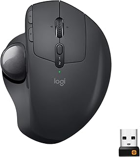 Compare Logitech MX Ergo Wireless Trackball Mouse, Ergonomic Design, Move Content Between 2 Windows and Apple Mac Computers Bluetooth or USB, Rechargeable  With Free Adobe Creative Cloud Subscription at KSA Price