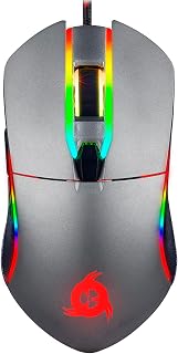 Compare KLIM Aim Gaming Mouse  Wired Ergonomic Gamer USB Computer Mice, Chroma RGB Mouse 7000 DPI Programmable Buttons Ambidextrous, Ergonomic for Desktop PC Laptop, High Precision Optical, Grey at KSA Price