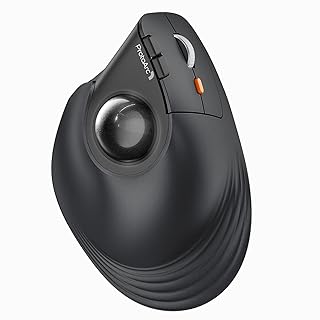Compare ProtoArc EM05 NL Vertical Trackball Mouse, Wireless Bluetooth Rollerball Mouse with Finger Control, Rechargeable, 3Device Connection, Compatible with iPad, Mac, PC, Laptop, Black at KSA Price