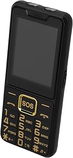 Compare Big Key Smartphone, Seniors Phone 2.6 Inch HD Screen, Dual SIM Dual Standby Mobile Phone Support Voice Call Announcement, with Emergency Lighting for Elderly Black at KSA Price
