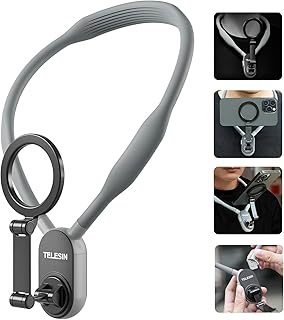 Compare Magnetic Neck Mount for Phones, Neck Cell Phone Holder POVVlog Selfie Mount Hand Free Phone Neck Holder Chest Stand Strap Video Recording iPhone 17 16 15 14 13 12 Seires Android Phones at KSA Price