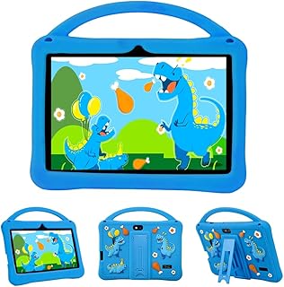Compare Veidoo 7 inch Android Tablets for Kids, 2GB RAM, 32GB ROM, aiwawa Apps Parent Controls, Educational Games, WiFi, Dual Camera, Silicone Case（Blue） at KSA Price