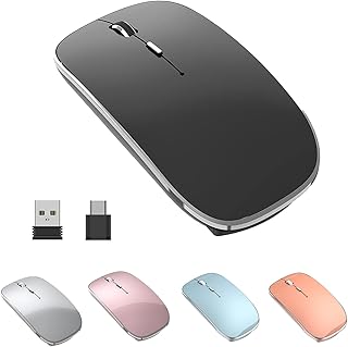 Wireless Mouse Chargeable Portable Silent USB-A and…