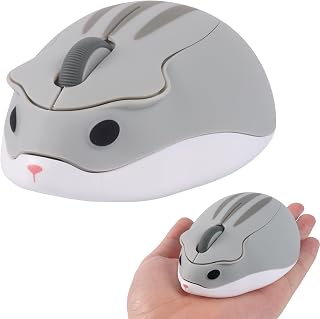 Wireless Mouse Bluetooth Cute Cartoon Hamster Shape…