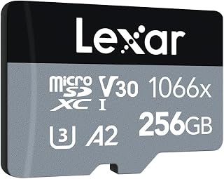 Compare Lexar professional 1066x micro sdxc silver series uhsi memory card with sd adaptor 160mbps, 256gb capacity at KSA Price