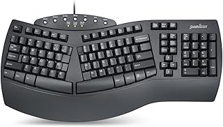 Compare Perixx Periboard512 Ergonomic Split Keyboard  Natural Ergonomic Design  Black  Bulky Size 19.09"x9.29"x1.73", US English Layout at KSA Price
