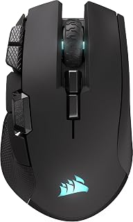 Compare Corsair IRONCLAW Wireless SE Gaming Mouse – 26,000 DPI, Ergonomic Design for Larger Hands, 10 Programmable Buttons, for MOBA, FPS, MMO – Black at KSA Price