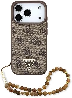 Compare CG MOBILE Guess Compatible with iPhone 17 Pro Case, 4G PU Leather Case with Small 4G Logo + Lanyard, Compatible with MagSafe, AntiScratch, ShockResistant, Raised Bezels  Brown at KSA Price