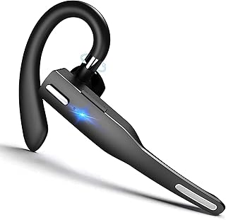 Compare ELECDON Bluetooth Headset Handsfree Wireless Bluetooth Earpiece for Mobile Phone V5.1 Headset with Microphone Noise Cancelling 10H Talking Time Bluetooth Headphone Earphone for Business Driving at KSA Price