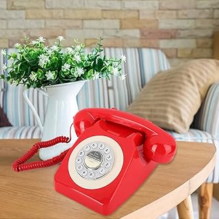 Antique Telephone, Retro Style, Red ABS Material,…