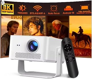 Compare HY450MAX 1100 ANSI LED Projector 1080P Native Android 14 Beam Support 8K WiFi 6 Movie Home Theater Voice Control at KSA Price