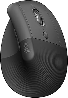 Compare Logitech Lift Vertical Ergonomic Mouse, Wireless, Bluetooth or Logi Bolt USB receiver, Quiet clicks, 4 buttons, compatible with WindowsmacOSiPadOS, Laptop, PC  Graphite, 910006473 at KSA Price