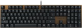 Compare CHERRY KC 200 MX Mechanical Office Keyboard with Anodised Metal Plate, EU Layout QWERTY, Wired, MX2A Silent Red Switches, BlackBronze at KSA Price