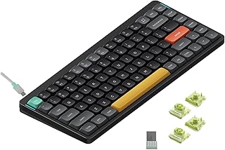 Compare nuphy Air75 V2 Portable 75% Mechanical Keyboard,Wireless Keyboard,Supports Bluetooth2.4GUSBC RGB Bluetooth Keyboards,Compatible with WindowsMac OSLinux Systems BlackGateron ALoe Switch at KSA Price
