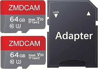 2 Pack 64GB TF Card with Adapter, High-Speed…