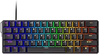 Compare MONSGEEK FUN60 Ultra Rapid Trigger Gaming Keyboard 8k Magnetic Switch TMR Aluminum Wired Keyboard 60% Black ShineThrough MagMech, Glare Magnetic Switch at KSA Price