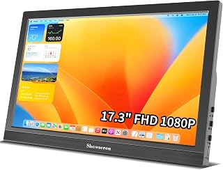 17.3 Inch Portable Monitor, 1920 x 1080P 60Hz 99%…