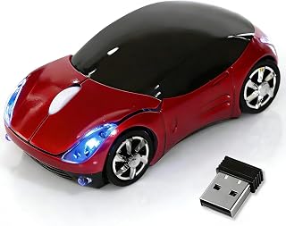 Compare Red Wireless Mouse，Mini Car Computer Mouse，1600DPI 2.4G with USB Receiver, Ergonomic Cute Computer Mice for Laptop, PC, Windows, Mac OS Red at KSA Price