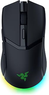 Compare Razer Cobra HyperSpeed Wireless Gaming Mouse: 9 Customizable Controls  Chroma RGB Lighting  Scroll Wheel, 26K Sensor, Gen4 Switches All Optical  2.4GHz, Bluetooth & USB C  Up to 170 Hr Battery at KSA Price