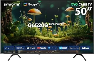 Compare SKYWORTH 50G6520G  50" UHD 4K 60Hz LED TV with Google TV, HDR10, Chameleon Extreme 2.0, Eye Care 2.0, Game Mode, 3xHDMI, 2xUSB, DTS Studio Sound, and Findmy Remote. 2 Years Warranty at KSA Price