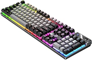 Floating Gaming Keyboard RGB Backlit Keyboard,USB…